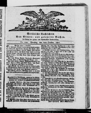 Berlinische Nachrichten von Staats- und gelehrten Sachen vom 06.10.1801