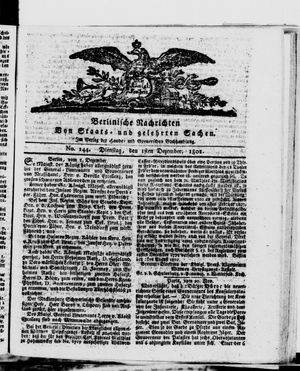 Berlinische Nachrichten von Staats- und gelehrten Sachen vom 01.12.1801