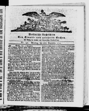 Berlinische Nachrichten von Staats- und gelehrten Sachen vom 08.12.1801