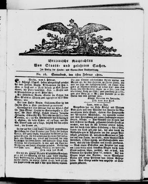 Berlinische Nachrichten von Staats- und gelehrten Sachen vom 06.02.1802