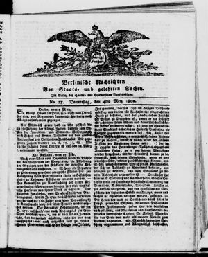 Berlinische Nachrichten von Staats- und gelehrten Sachen vom 04.03.1802