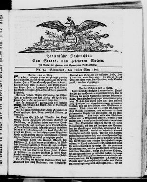 Berlinische Nachrichten von Staats- und gelehrten Sachen vom 20.03.1802