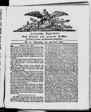 Berlinische Nachrichten von Staats- und gelehrten Sachen vom 01.04.1802