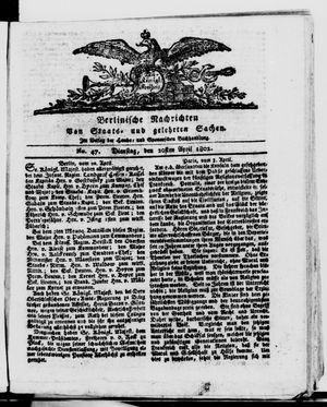 Berlinische Nachrichten von Staats- und gelehrten Sachen vom 20.04.1802