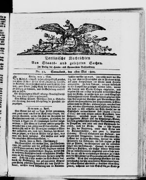 Berlinische Nachrichten von Staats- und gelehrten Sachen vom 01.05.1802