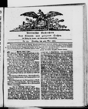 Berlinische Nachrichten von Staats- und gelehrten Sachen vom 04.05.1802