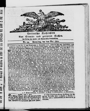 Berlinische Nachrichten von Staats- und gelehrten Sachen vom 06.05.1802