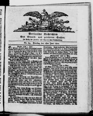 Berlinische Nachrichten von Staats- und gelehrten Sachen vom 01.06.1802