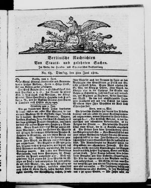 Berlinische Nachrichten von Staats- und gelehrten Sachen vom 08.06.1802