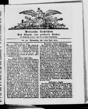 Berlinische Nachrichten von Staats- und gelehrten Sachen vom 17.06.1802