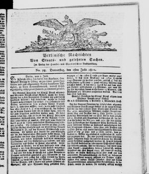 Berlinische Nachrichten von Staats- und gelehrten Sachen vom 01.07.1802