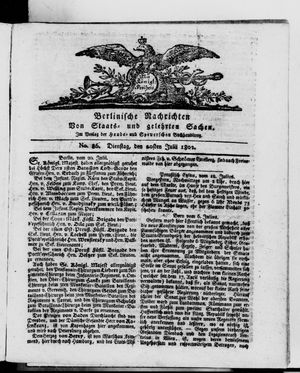 Berlinische Nachrichten von Staats- und gelehrten Sachen vom 20.07.1802