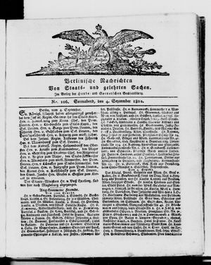 Berlinische Nachrichten von Staats- und gelehrten Sachen vom 04.09.1802