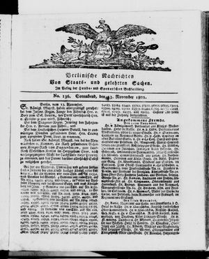 Berlinische Nachrichten von Staats- und gelehrten Sachen vom 13.11.1802