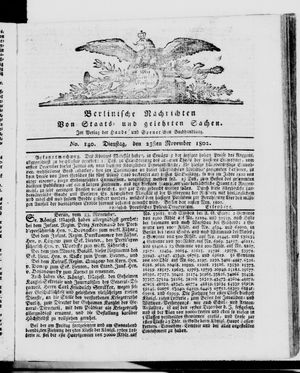 Berlinische Nachrichten von Staats- und gelehrten Sachen vom 23.11.1802