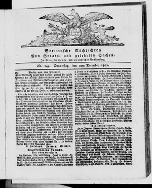 Berlinische Nachrichten von Staats- und gelehrten Sachen vom 02.12.1802