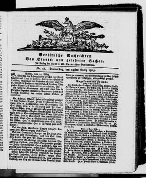 Berlinische Nachrichten von Staats- und gelehrten Sachen vom 24.03.1803