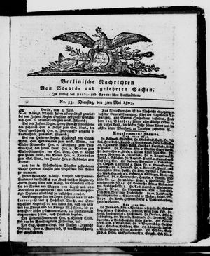 Berlinische Nachrichten von Staats- und gelehrten Sachen vom 03.05.1803