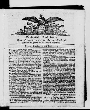 Berlinische Nachrichten von Staats- und gelehrten Sachen vom 02.08.1803