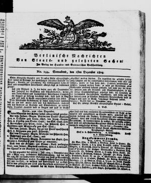 Berlinische Nachrichten von Staats- und gelehrten Sachen vom 01.12.1804