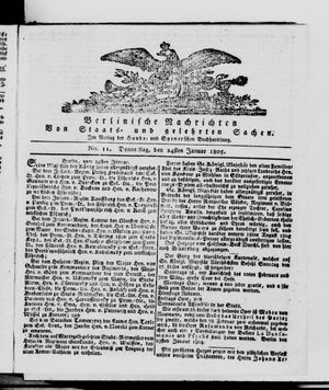 Berlinische Nachrichten von Staats- und gelehrten Sachen on Jan 24, 1805