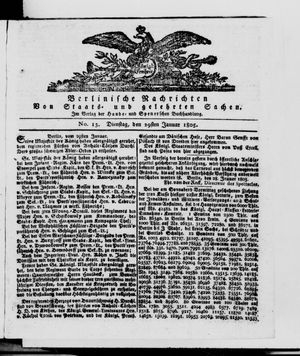 Berlinische Nachrichten von Staats- und gelehrten Sachen vom 29.01.1805