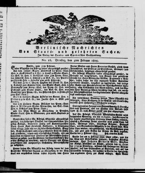 Berlinische Nachrichten von Staats- und gelehrten Sachen vom 05.02.1805