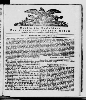 Berlinische Nachrichten von Staats- und gelehrten Sachen vom 16.02.1805
