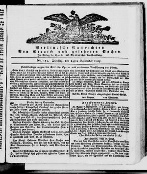 Berlinische Nachrichten von Staats- und gelehrten Sachen vom 24.09.1805