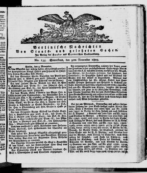 Berlinische Nachrichten von Staats- und gelehrten Sachen vom 09.11.1805