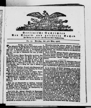 Berlinische Nachrichten von Staats- und gelehrten Sachen vom 04.03.1806
