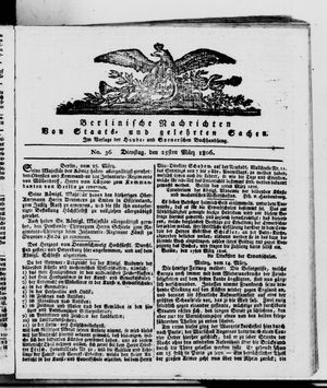 Berlinische Nachrichten von Staats- und gelehrten Sachen on Mar 25, 1806
