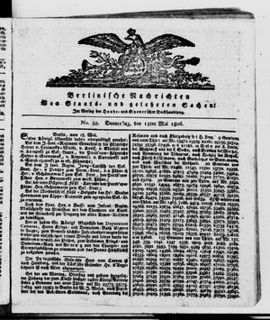 Berlinische Nachrichten von Staats- und gelehrten Sachen vom 15.05.1806