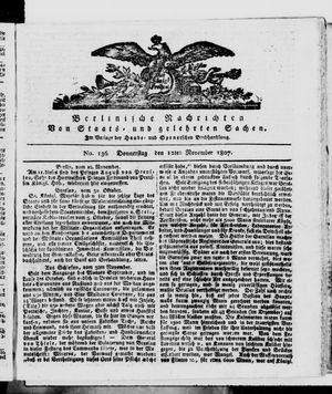 Berlinische Nachrichten von Staats- und gelehrten Sachen vom 12.11.1807