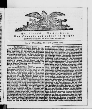 Berlinische Nachrichten von Staats- und gelehrten Sachen vom 21.01.1808