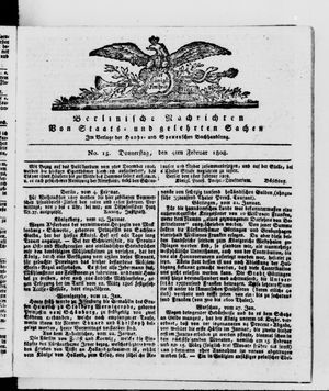 Berlinische Nachrichten von Staats- und gelehrten Sachen vom 04.02.1808