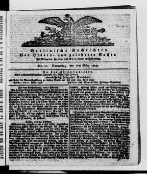 Berlinische Nachrichten von Staats- und gelehrten Sachen vom 03.03.1808