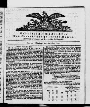 Berlinische Nachrichten von Staats- und gelehrten Sachen vom 03.05.1808