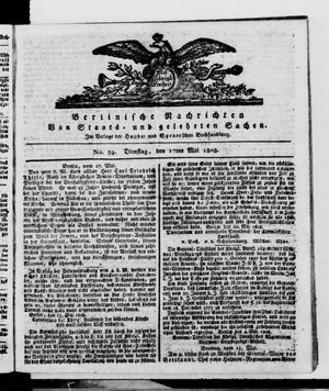 Berlinische Nachrichten von Staats- und gelehrten Sachen vom 17.05.1808