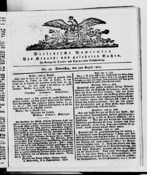 Berlinische Nachrichten von Staats- und gelehrten Sachen vom 04.08.1808