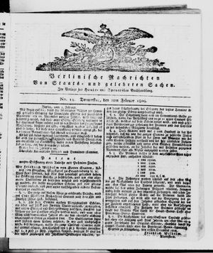 Berlinische Nachrichten von Staats- und gelehrten Sachen vom 02.02.1809