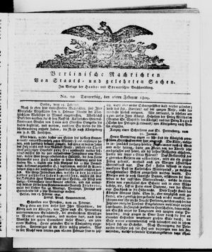 Berlinische Nachrichten von Staats- und gelehrten Sachen vom 16.02.1809