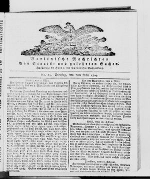 Berlinische Nachrichten von Staats- und gelehrten Sachen vom 07.03.1809