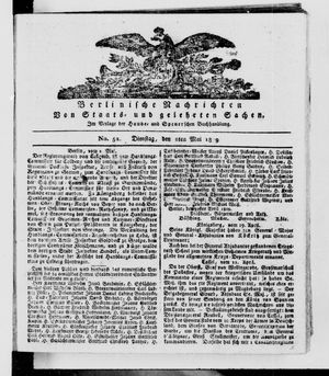 Berlinische Nachrichten von Staats- und gelehrten Sachen vom 02.05.1809