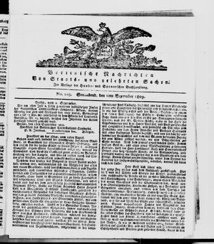 Berlinische Nachrichten von Staats- und gelehrten Sachen on Sep 2, 1809