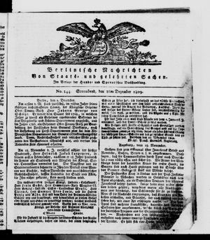 Berlinische Nachrichten von Staats- und gelehrten Sachen vom 02.12.1809