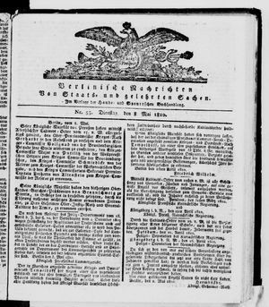 Berlinische Nachrichten von Staats- und gelehrten Sachen vom 08.05.1810