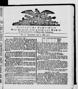 Berlinische Nachrichten von Staats- und gelehrten Sachen vom 12.05.1810