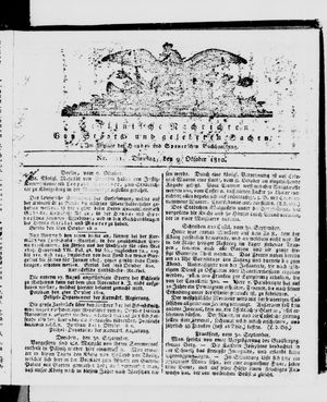 Berlinische Nachrichten von Staats- und gelehrten Sachen on Oct 9, 1810