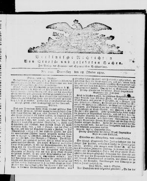 Berlinische Nachrichten von Staats- und gelehrten Sachen vom 18.10.1810